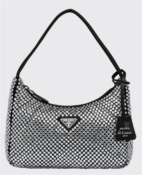 rhinestone bag prada|prada sparkly hand bag.